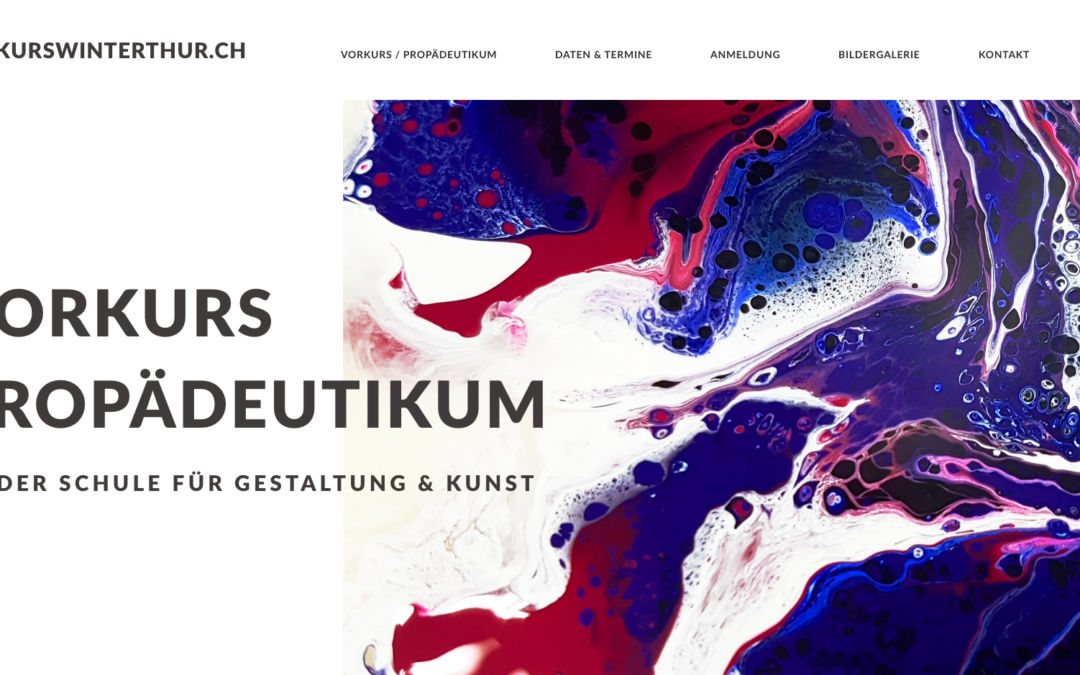 Kunstschule Website Redesign